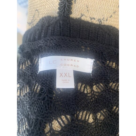 (D-103)LC‎ Lauren Conrad long sleeves womens cardinan XXL black color - Picture 6 of 8
